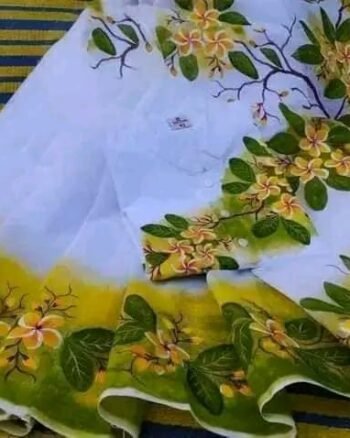 হাফ সিল্ক শাড়ি + ধুপিয়ান কটন পাঞ্জাবি - CD-2